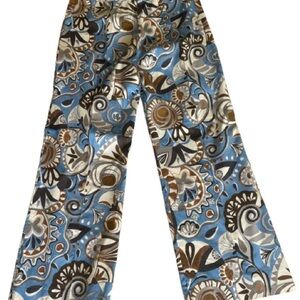 S’ MaxMara Licia Paisley Blue and Brown Swirl Print Pants